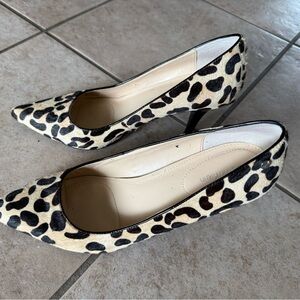Calvin Klein Calf Hair Animal Print Heels